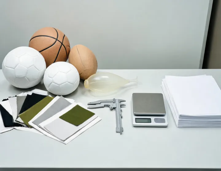 Custom sports ball material and construction review desk